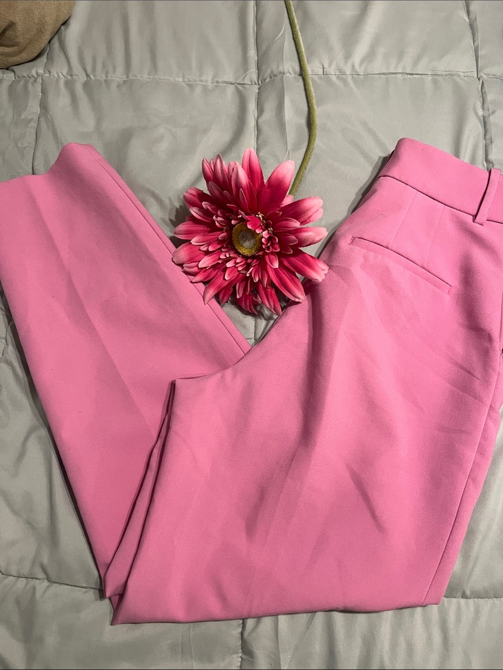 Zara Bright Pink Tailored Trousers Size small